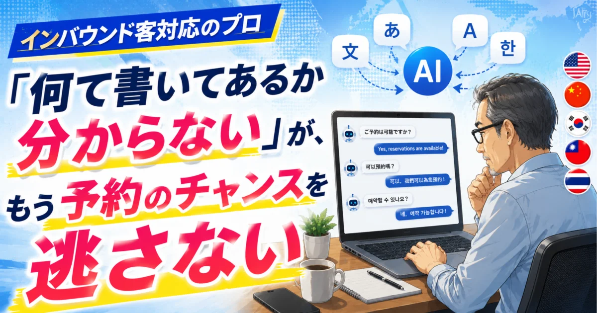 「何て書いてあるか分からない」が、もう予約のチャンスを逃さない