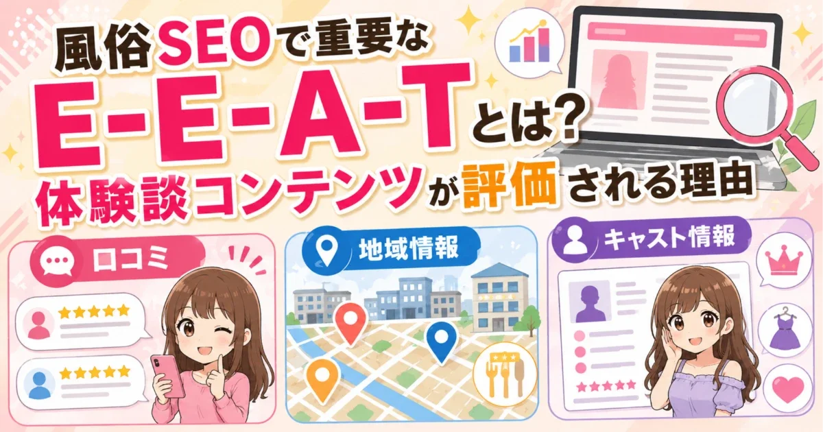 風俗SEOで重要なE-E-A-Tとは？体験談コンテンツが評価される理由